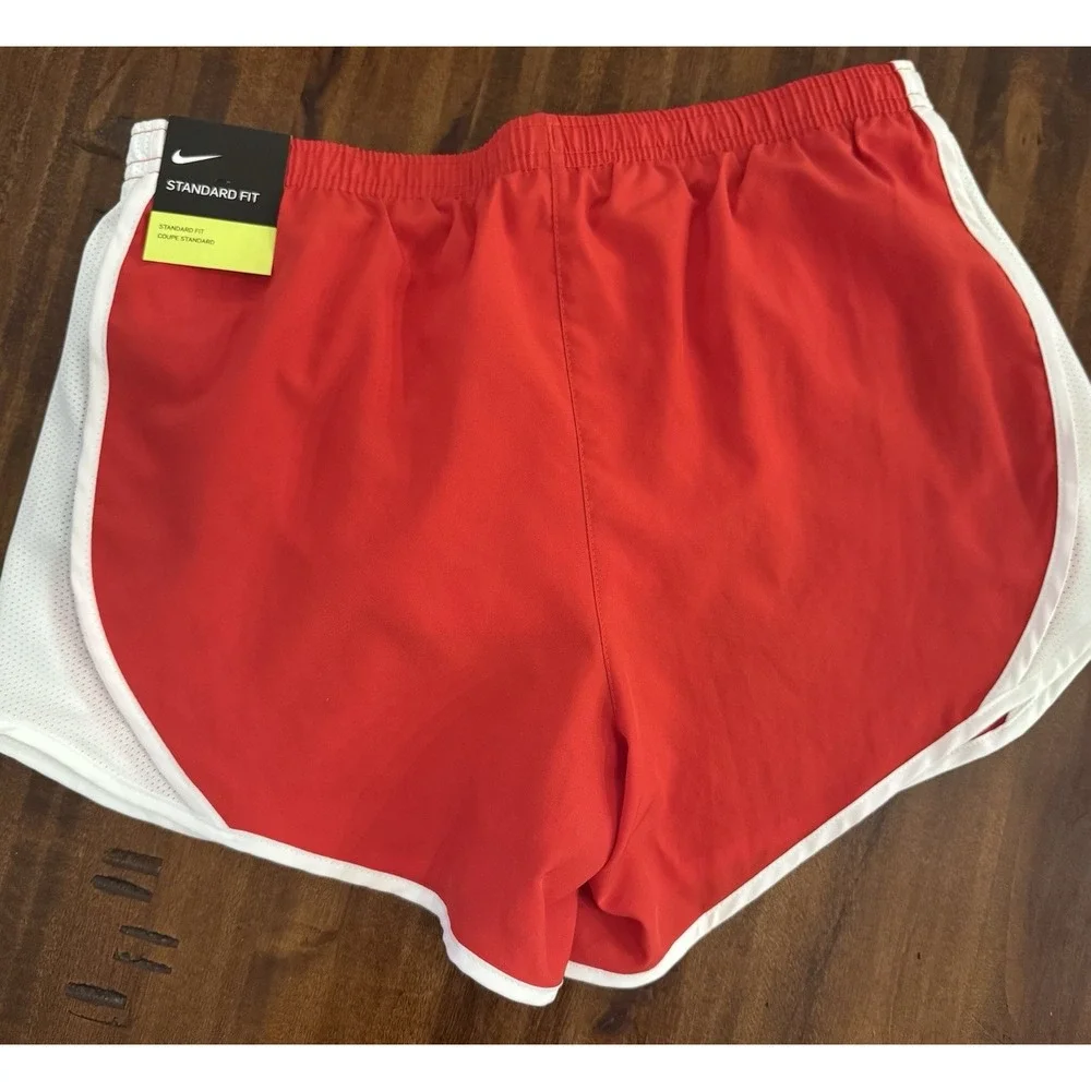 NWT Nike Girls Dry Tempo Running Shorts Size L Large Red White 848196-611
